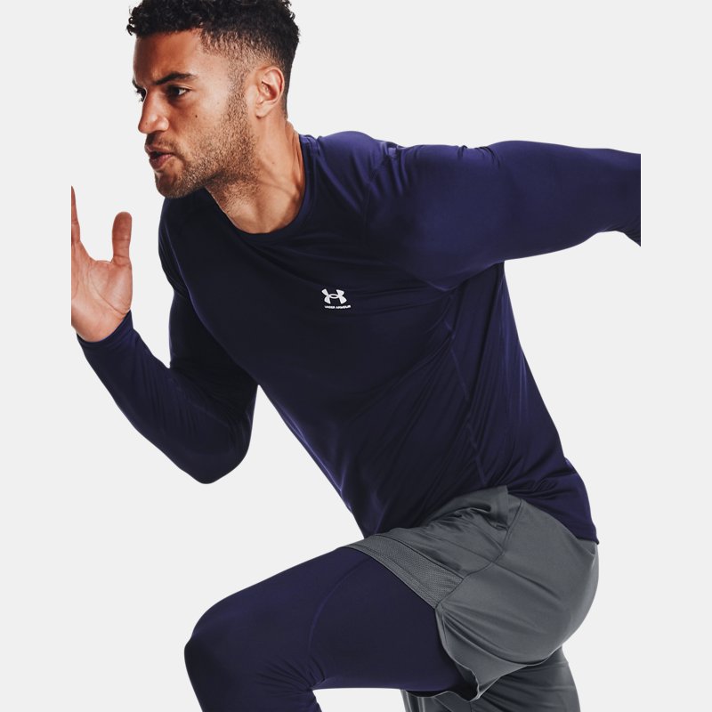 Under Armour Men's ColdGear® Fitted Crew Midnight Navy / White S